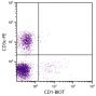 Porcine peripheral blood lymphocytes were stained with Mouse Anti-Porcine CD1-BIOT (SB Cat. No. 4500-08) and Mouse Anti-Porcine CD3ε-PE (SB Cat. No. 4510-09) followed by Streptavidin-FITC (SB Cat. No. 7100-02).