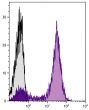 Human peripheral blood lymphocytes were stained with Mouse Anti-Human CD5-UNLB followed by Goat Anti-Mouse IgG<sub>2a</sub>, Human ads-APC/CY7 (SB Cat. No. 1080-19).