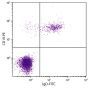 Human peripheral blood lymphocytes were stained with Mouse Anti-Human IgD-FITC (SB Cat. No. 9030-02) and Mouse Anti-Human CD19-PE (SB Cat. No. 9340-09).