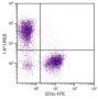 BALB/c mouse splenocytes were stained with Mouse Anti-Mouse I-Ad-UNLB (SB Cat. No. 1901-01) and Rat Anti-Mouse CD3ε-FITC (SB Cat. No. 1535-02) followed by Goat Anti-Mouse IgG<sub>2a</sub>, Human ads-PE (SB Cat. No. 1080-09).