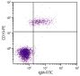 Human peripheral blood lymphocytes were stained with Goat Anti-Human IgM-FITC (SB Cat. 2020-02) and Mouse Anti-Human CD19-PE (SB Cat. No. 9340-09).