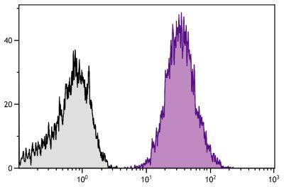 Human peripheral blood platelets were stained with Mouse Anti-Human CD61-PE (SB Cat. No. 9470-09).