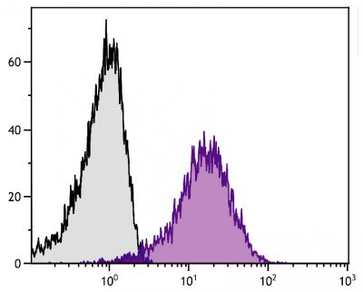 Human peripheral blood platelets were stained with Mouse Anti-Human CD36-FITC (SB Cat. No. 9605-02).