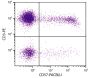 Human peripheral blood lymphocytes were stained with Mouse Anti-Human CD57-PACBLU (SB Cat. No. 9665-26) and Mouse Anti-Human CD3-PE (SB Cat. No. 9515-09).